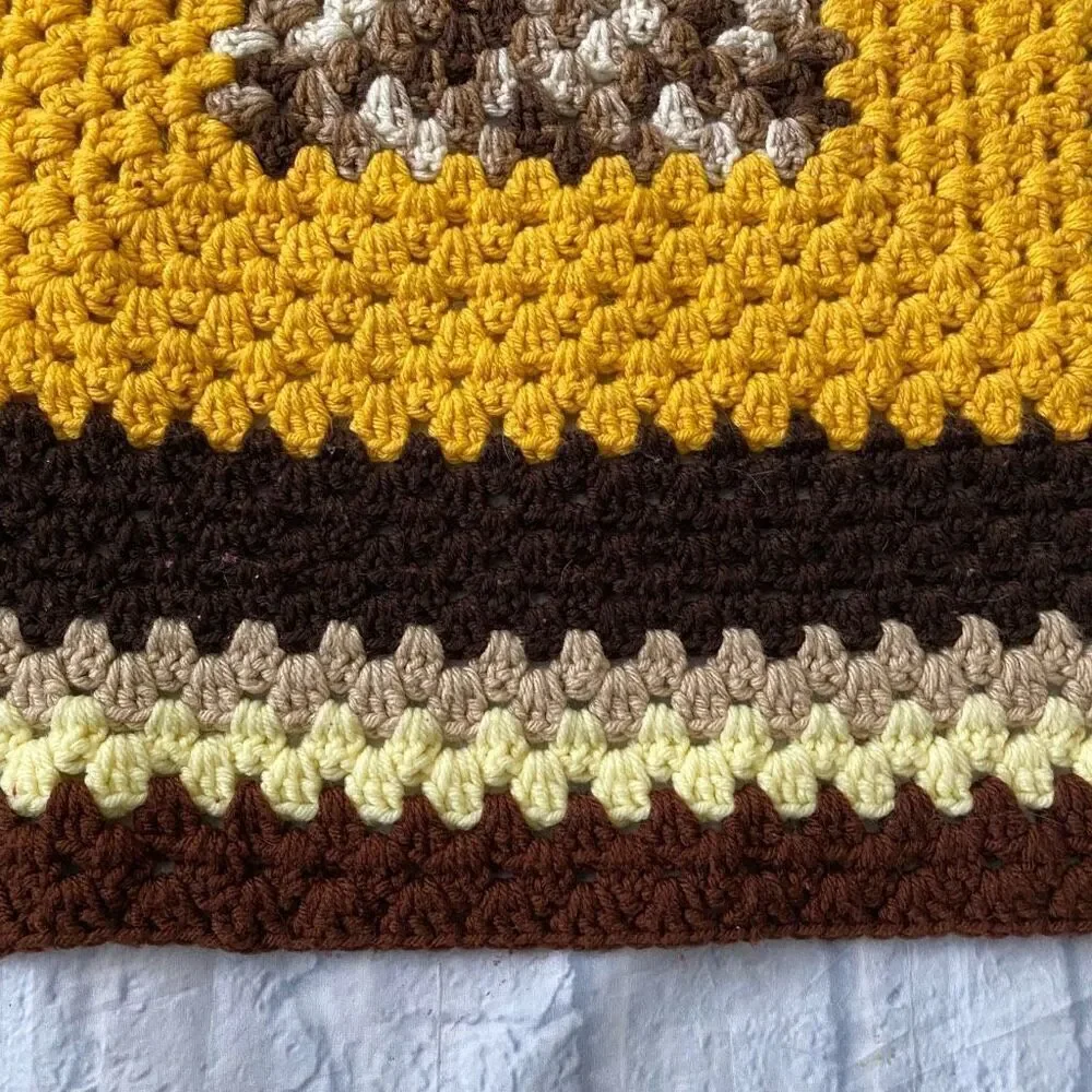 Handmade crochet afghan blanket 27”x34”